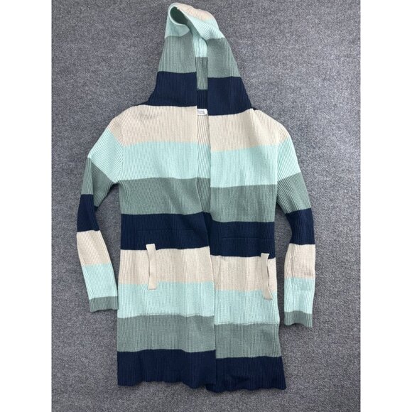 Carve Designs Durango Cardigan Women's Small Striped Open Front Hooded - Picture 1 of 7